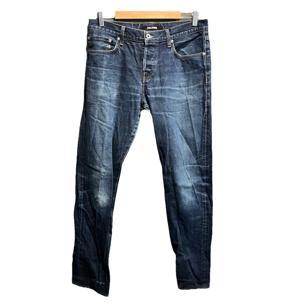 Baldwin The Reed Straight Leg Men's Dark Blue Buttonfly Jeans Size‎ 31